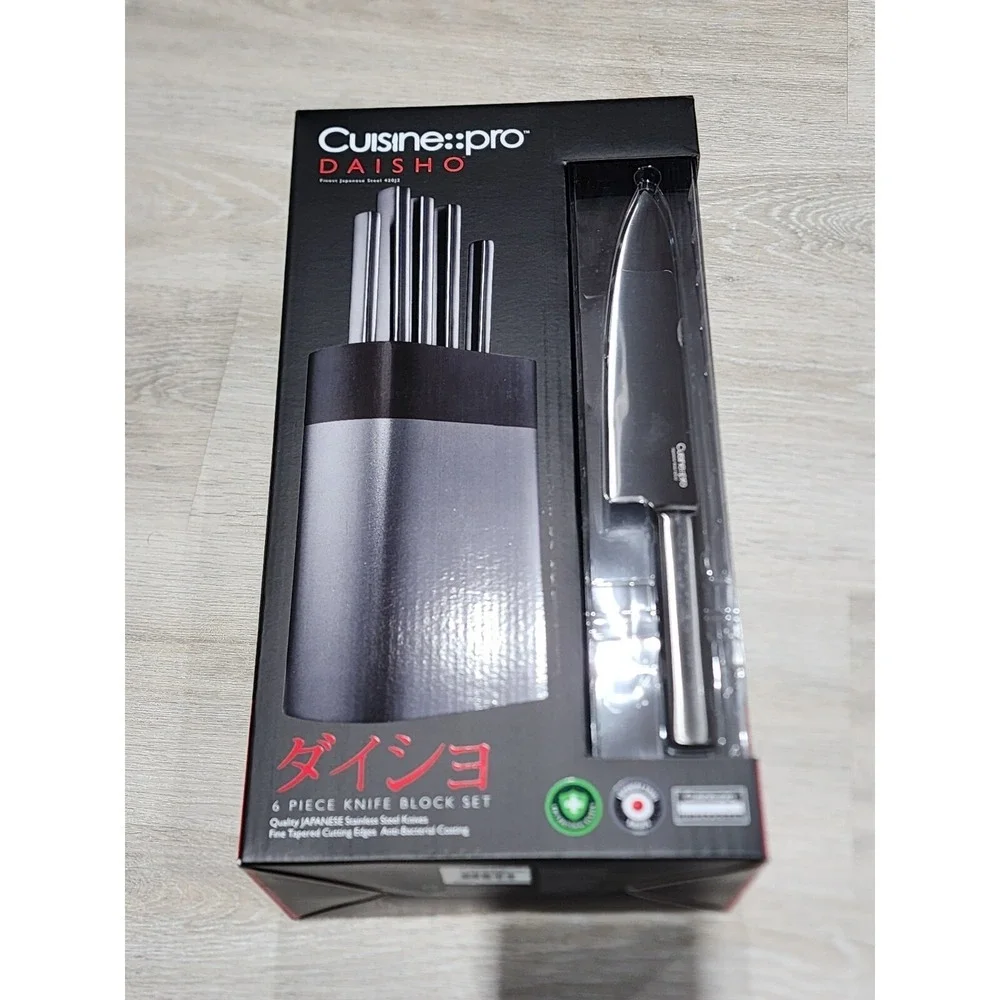 Cruisine Pro Daisho 6 Piece Knife Block Set Finest Japanese Stainless Steel